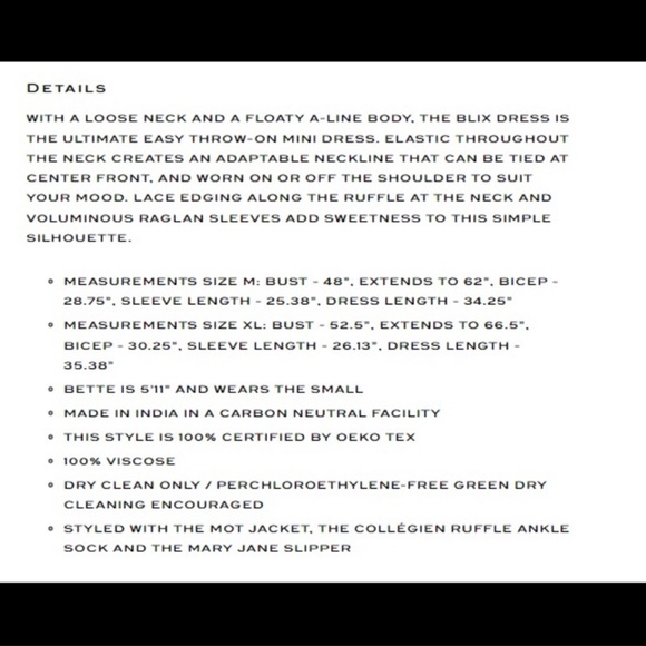 DOEN BLIX DRESS -- INK MONTPELLIER FLORAL - Picture 5 of 5